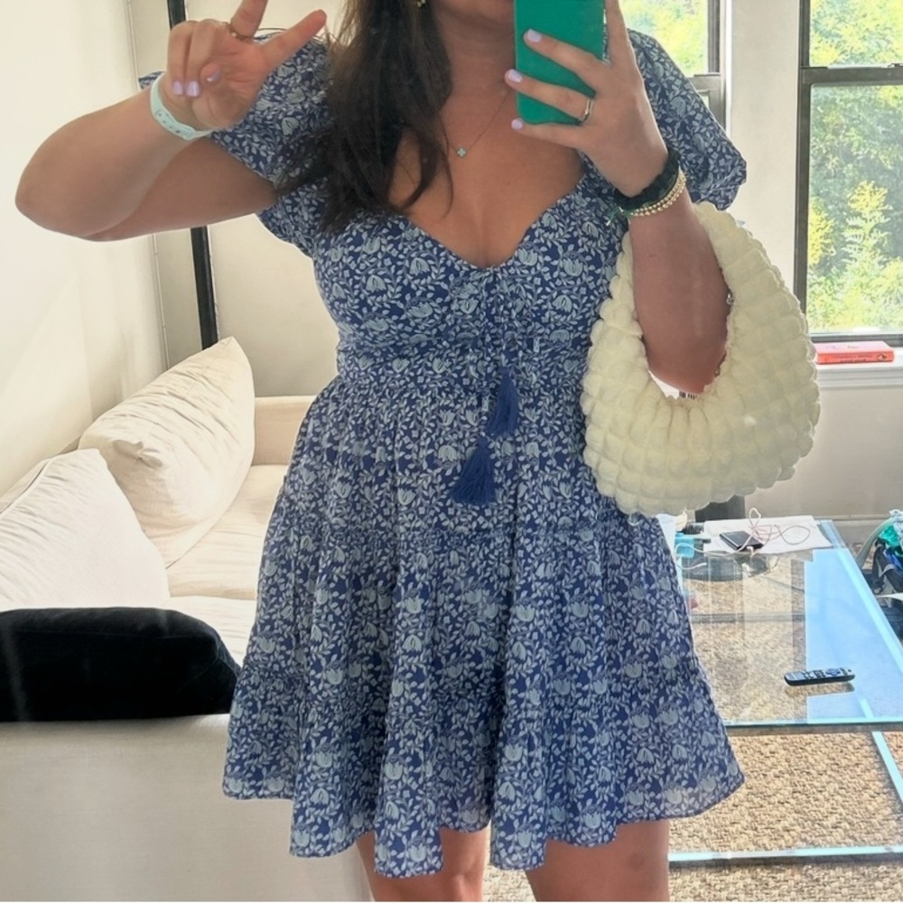 Zara Blue Floral Dress